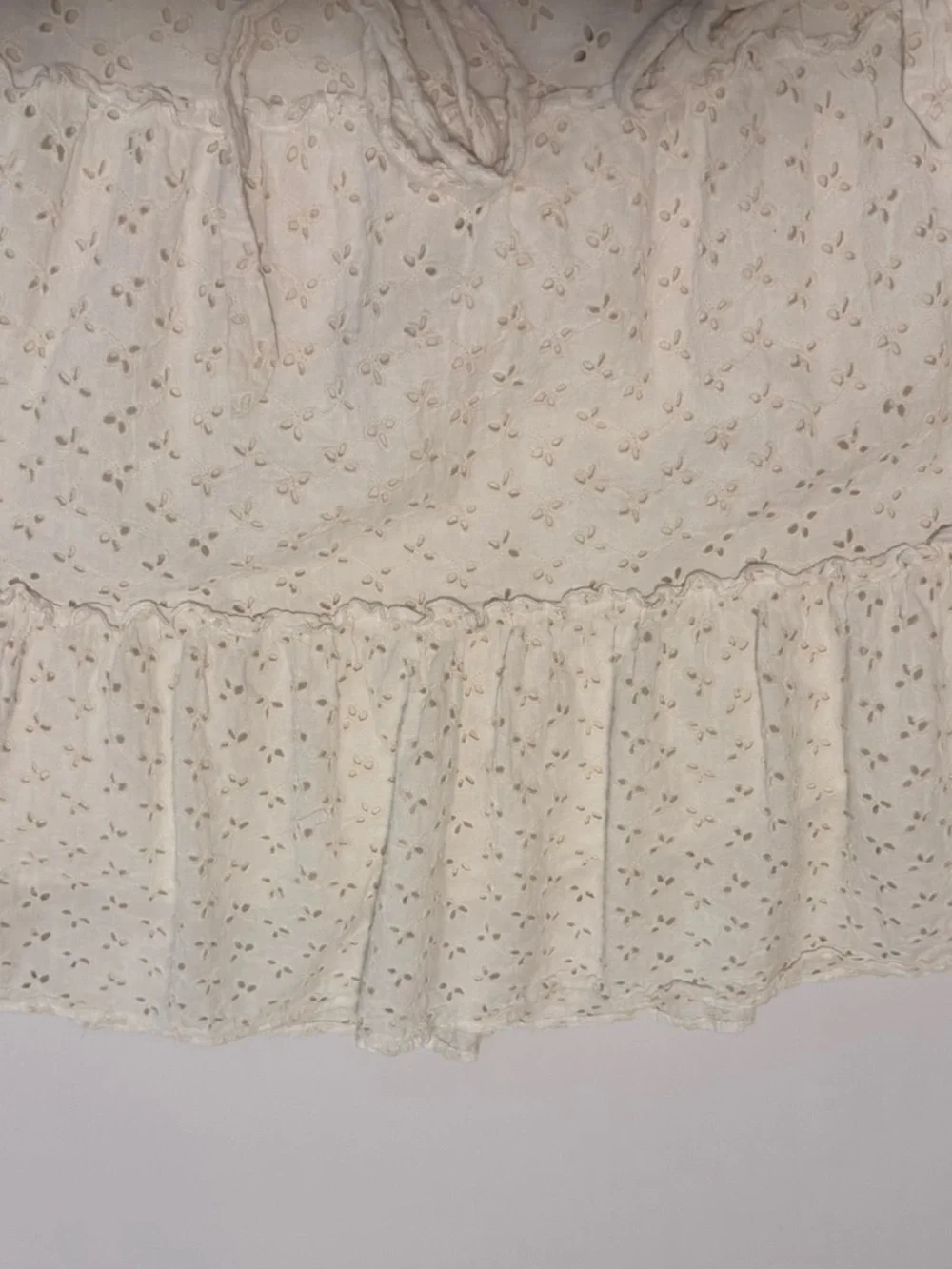 Altar’d State White Eyelet Tie Strap Dress Large Boho Cottagecore - Picture 8 of 10